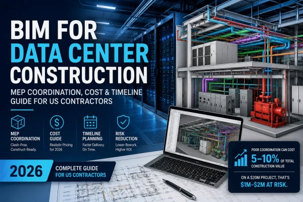 BIM for Data Center Construction: MEP Coordination, Cost & Timeline Guide for US Contractors 2026